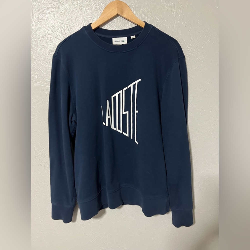 Lacoste Navy Crewneck Sweatshirt (Mens Large)
